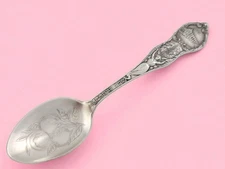 Sterling Silver Shepard Souvenir Spoon Los Angeles ~Oranges Bowl & scenic handle
