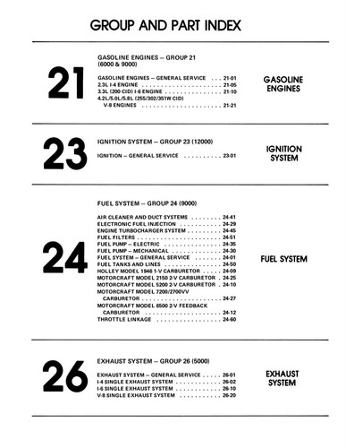 1981 Ford Mustang, Thunderbird, Cougar Chassis, Body, & Electrical Shop Manual - Picture 9 of 12