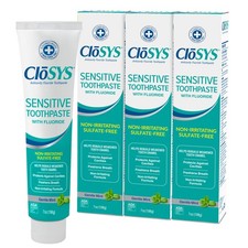 CloSYS Fluoride Toothpaste, 7 Ounce Pack of 3, Gentle Mint, Whitening, Enamel...