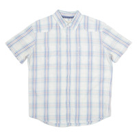 WRANGLER Mens Shirt Blue Check Short Sleeve L