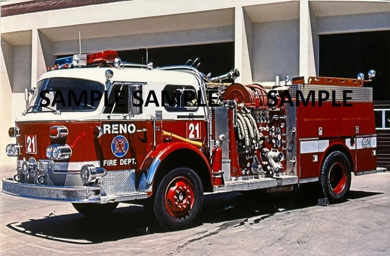 Fire Apparatus Photo Reno Nevada 1972 American La France pumper E21