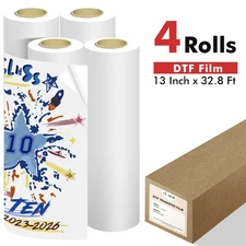 A-SUB DTF Film Roll , Sublimation DTF Transfer Film A3+  13 inch X 32.8 FT