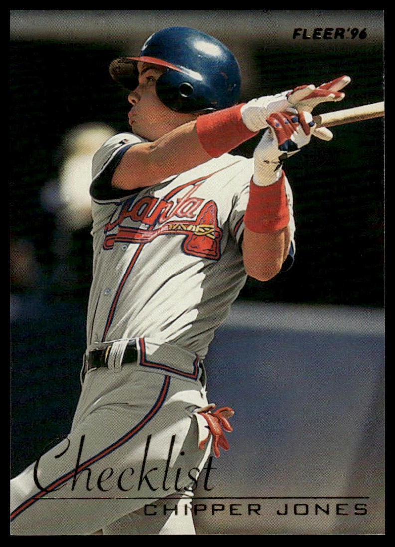 1996 Fleer #3 Chipper Jones Checklists