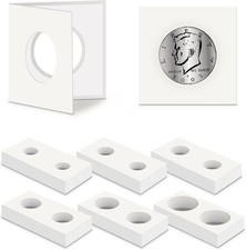 120 Pieces Self Adhesive Coin Holders, Cardboard 2x2 6 Assorted...
