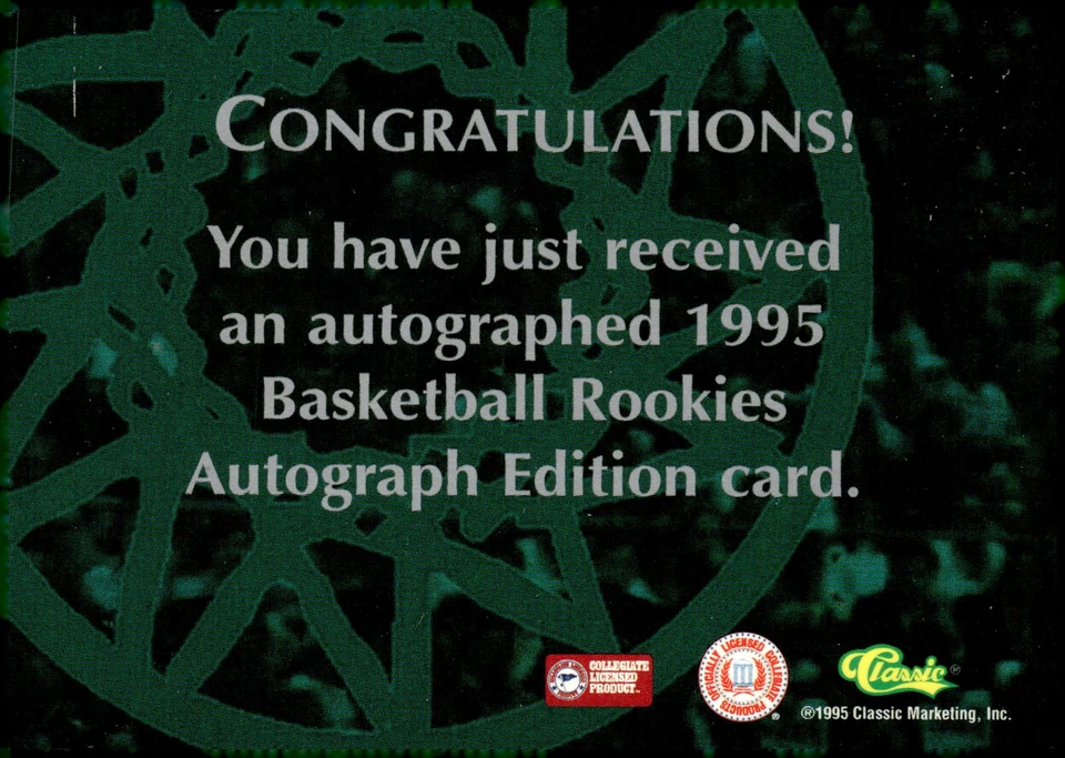 1995 Classic Rookies #57 Dwight Stewart Autograph Edition - Image 2 of 2