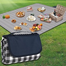 Extra Large Picnic Blanket,78 x 118 Large Camping Blanket,with Handle,Water...