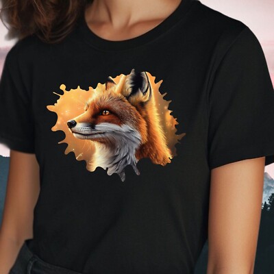 Frauen T-Shirt Fuchs Motiv Baumwolle Größe S bis 3XL