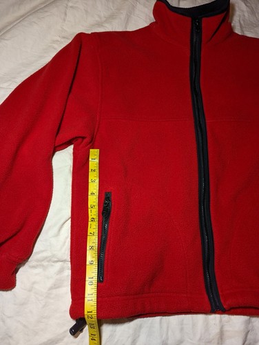 PACIFIC TRAIL Men's Warm FLEECE Full Zip Jacket Red Size Small VINTAGE - Picture 12 of 14