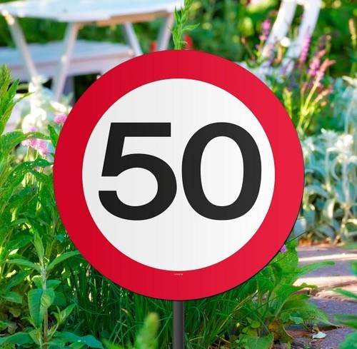 50TH BIRTHDAY TRAFFIC SIGNS THEME - PARTYWARE COMPLETE SELECTION - Picture 15 of 17
