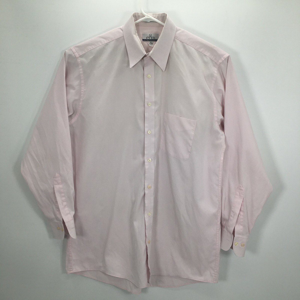 17 35/36 dress shirt Enro Ultra Pinpoint Dress Shirt Men's 17 (35-36 Tall) Button Up Long Sleeve