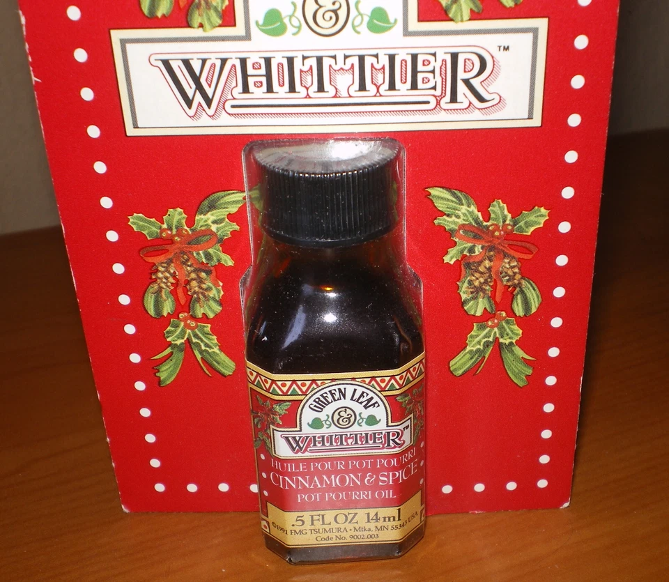 Vintage Green Leaf  & Whittier POTPOURRI OIL * Cinnamon & Spice 0.5oz / 14ml NEW - Image 2 of 4