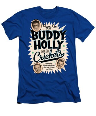 Buddy Holly T-shirt Blue Short Sleeve All Sizes S to 5Xl XA197
