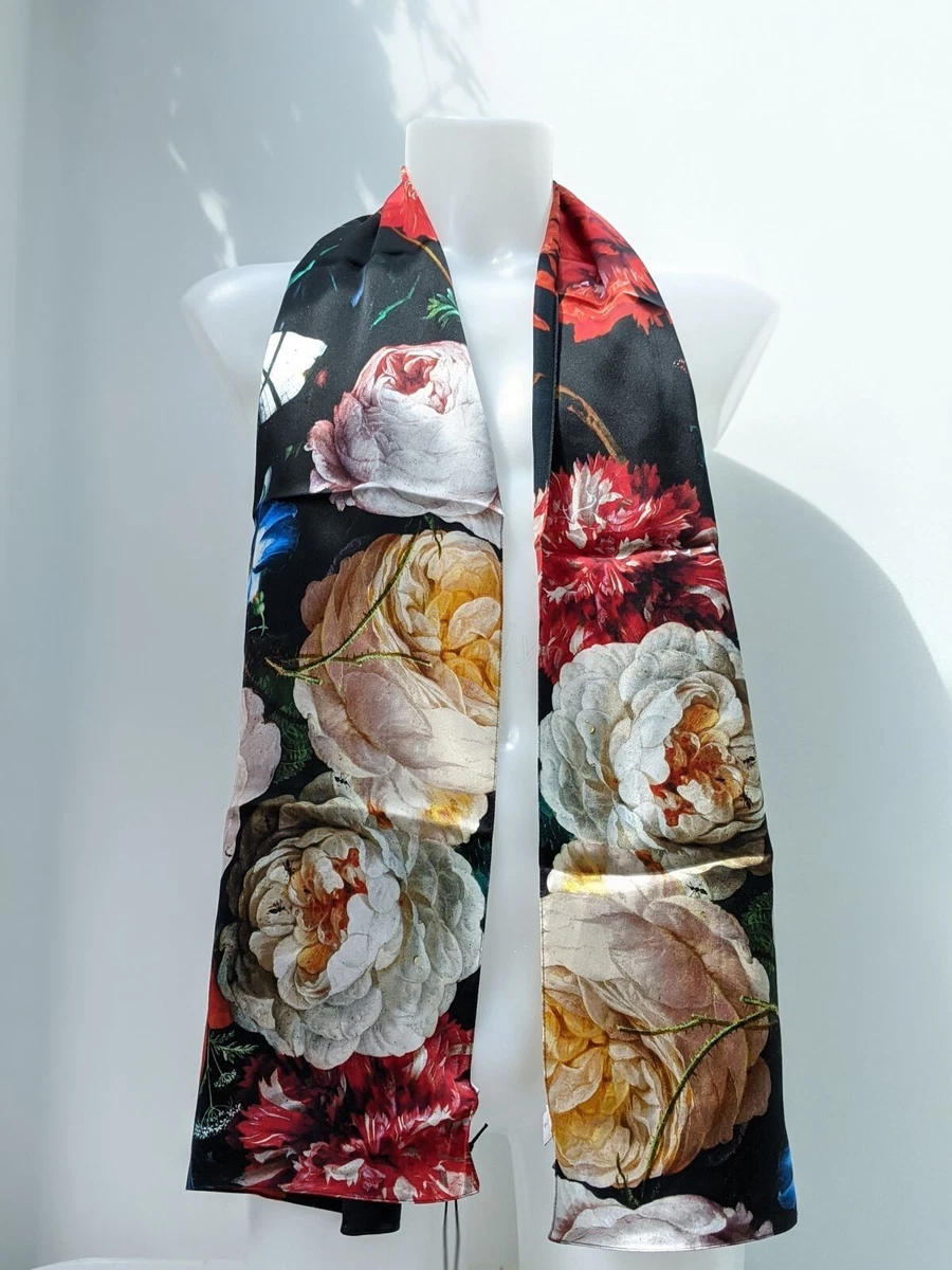 Paul Smith Scarf - BNWT Menu0026#039;s u0026#039; Still LIfe u0026#039; Floral 100% Silk  scarf RRP | eBay