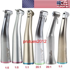 Dental 1:1 /1:5 / 20:1 LED Fiber Optic Contra Angle Handpiece Fit E-type Motor