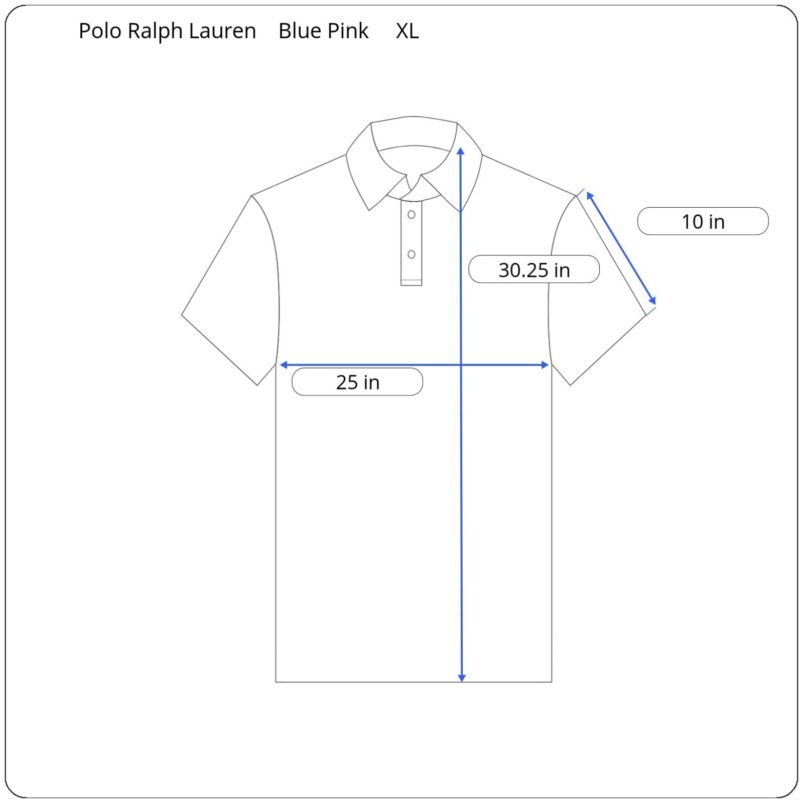 Polo Ralph Lauren Performance Uomo XL Manica Corta Blu Rosa Maglia Pony Shirt