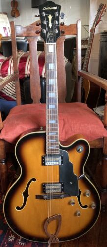 DeArmond by Guild X-155 Archtop Jazz/R’n’R - GOLD TONE(USA) PUs inc. Fitted Case