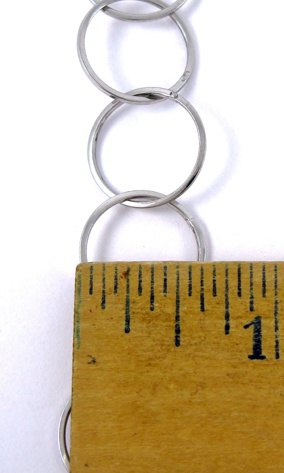 Solid Sterling Silver 925 Circle Link 16" Necklac… - image 12