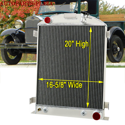 For 1930-1938 32 33 37 38 Ford Model A Chevy V8 Engine 3 Row Aluminum Radiator
