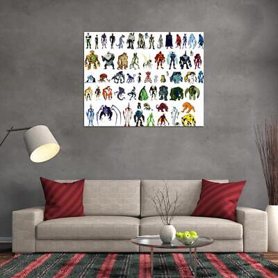 V3332 Ben 10 All Aliens Characters Cartoon TV Series Art Decor WALL POSTER  PRINT