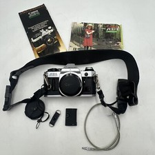 CANON AE-1 PROGRAM CAMERA BODY ONLY  BATTERY, MANUAL, SHUTTER CABLE - TESTED