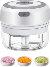 mini Garlic Chopper Electric Portable Onion Food Fruit mini Grinder USB Crusher