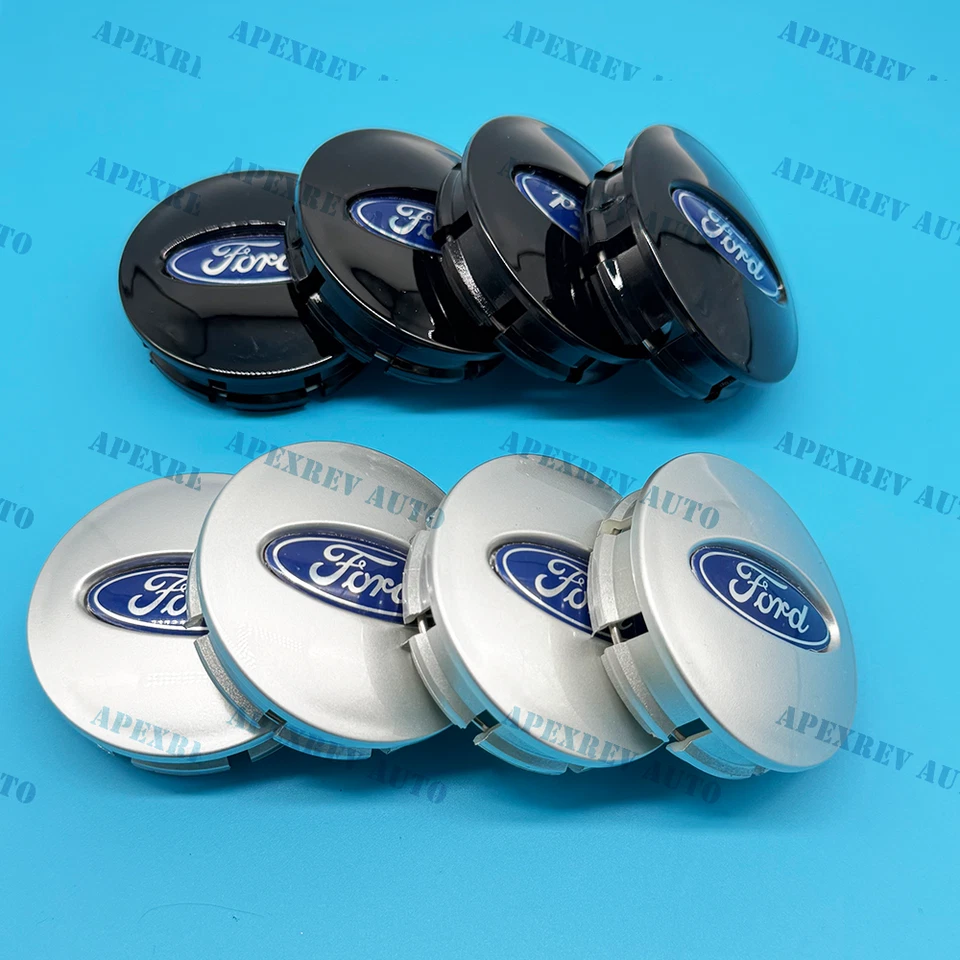 SET OF 4 SILVER/BLACK  Wheel Rim Center Hub Caps - Fits for Explor-er E-scape - Image 2 of 4