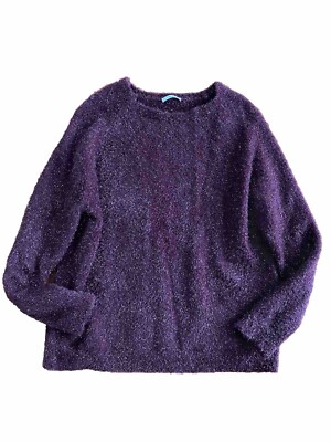 iBlues Sweater Purple Tinsel Plum Medium Aubergine Metallic I Blues