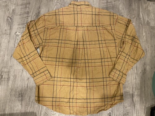 GANT USA PRAIRIE FLANNEL MENS SIZE L VINTAGE PLAID BROWN COTTON - Picture 5 of 7
