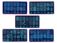 Nail Art Different Designs Stamping Image Plates with Pink Holder BC06 to BC10