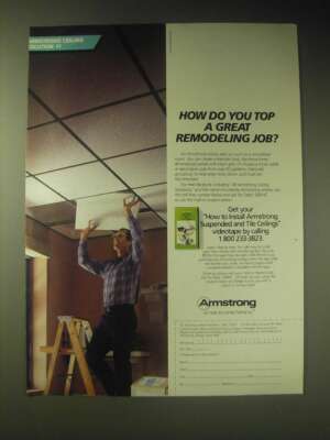 1989 Armstrong 914 Cimarron Panel Ceiling Tile Ad - How do you top