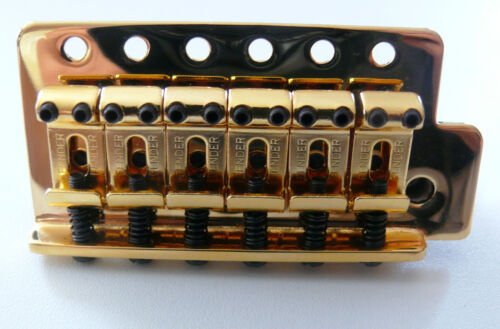 Nuevo Puente Fender STRATOCASTER 0059561000 Mim -oro- 10/32" para Guitarra - Imagen 2 de 8
