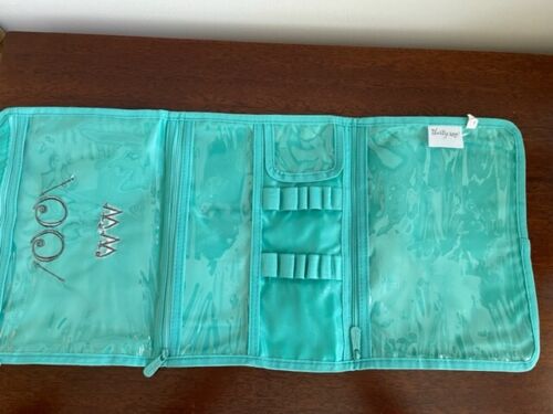 NWOT Thirty One Gifts Turquoise (Owl) Cross Pop Timeless Beauty Bag - Picture 2 of 2