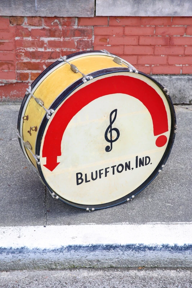 Bajo Leedy Ludwig Madera Kick Drum Vintage Perla Antiguo Instrumento Original 29X12 Foto 3 de 4