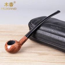 Handmade Reading Pipe Rosewood Gandalf Pipe Long Bent Curved Stem Tobacco Pipe