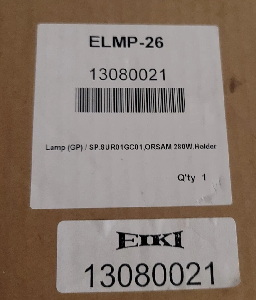 EIKI 13080021 项目灯 带欧姆欧司朗 PVIP BULB * 新 * — 第 2/4 张图片