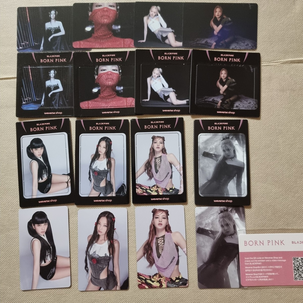 BLACK PINK  ブルピン ポストカード 超レア BLACK PINK OFFICIAL 2ND Album Born Pink WEVERSE BENEFIT PHOTOCARD
