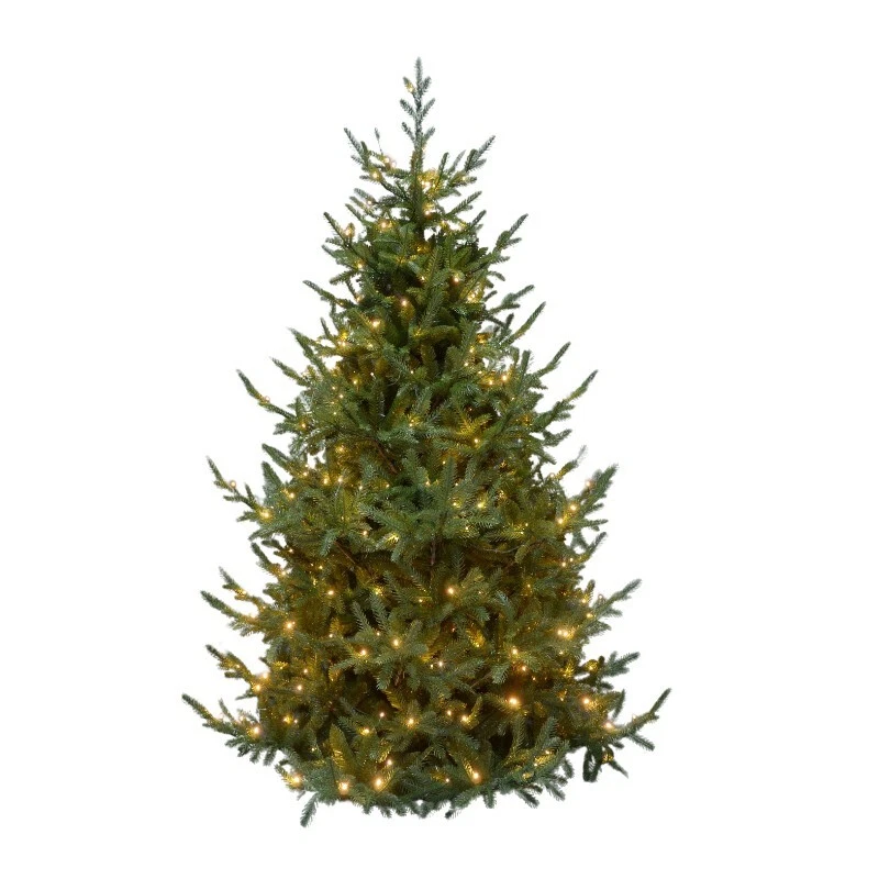 Il Numero 1 Del Risparmio-ALBERO DI NATALE ARTIFICIALE IN PVC CON 90 LUCI LED E FIBRE OTTICHE 90 Rami E Base Pieghevole F48x90cm  Verde