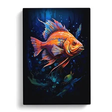 Fish Digital Canvas Wall Art Print Framed Picture Home Decor Living Room Bedroom