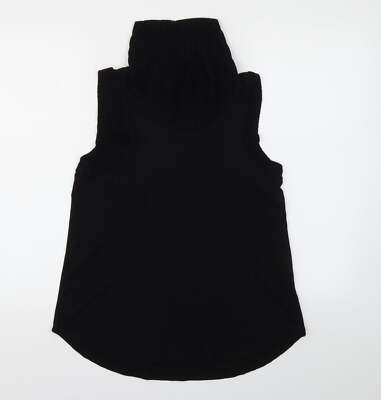 Cupio Damen T-Shirt schwarz Viskosemischung Größe M Kragen