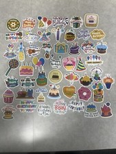 10 PCs Random Happy Birthday Stickers