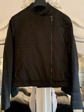 Ff Fendi Women’s Flight Biker Jacket Size M-l It44 Uk12 Black