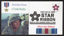 2019 Audie Murphy/Star Ribbon Definitive - ROMP Cachets FDC MW437