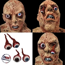 Realistic Ripped Out Bloody Eyeball for Halloween Cosplay Party Fake Scary Props