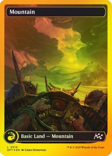 Mountain - FIRST (1ST) PLACE FULL ART FOIL - Aetherdrift DFT - 0510 - MtG Magic - Picture 2 of 4