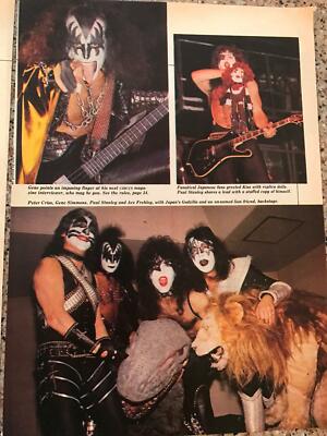 1978 VINTAGE 2PG PRINT ARTICLE/PHOTOS KISS: DOUBLE PLATINUM JAPAN