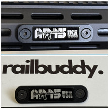 custom Rail Cover laser engraving Titanium Stainless Steel M-Lok "USA