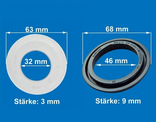 Bassin Heberglocke Dichtung Set passend für Geberit UP Spülkasten Lippendichtung - Bild 2 von 15