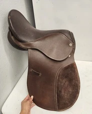 Vintage All Leather English Ritequest  Riding Saddle 