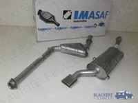 Imasaf Auspuff Set Ab Kat für Alfa 164 3.0 V6 1992-1998 | Mitteltopf + Endtopf
