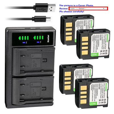 Kastar Battery LTD2 Charger for JVC BN-VF707 & JVC GR-D240 GR-D240AH GR-D240E